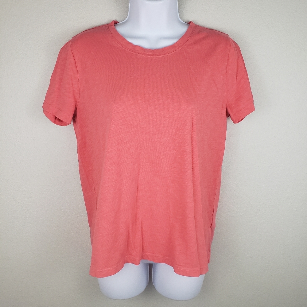 J.Crew Re-Imagined Girlfriend Tee Size Medium Dark Coral (Pink/Orange)
